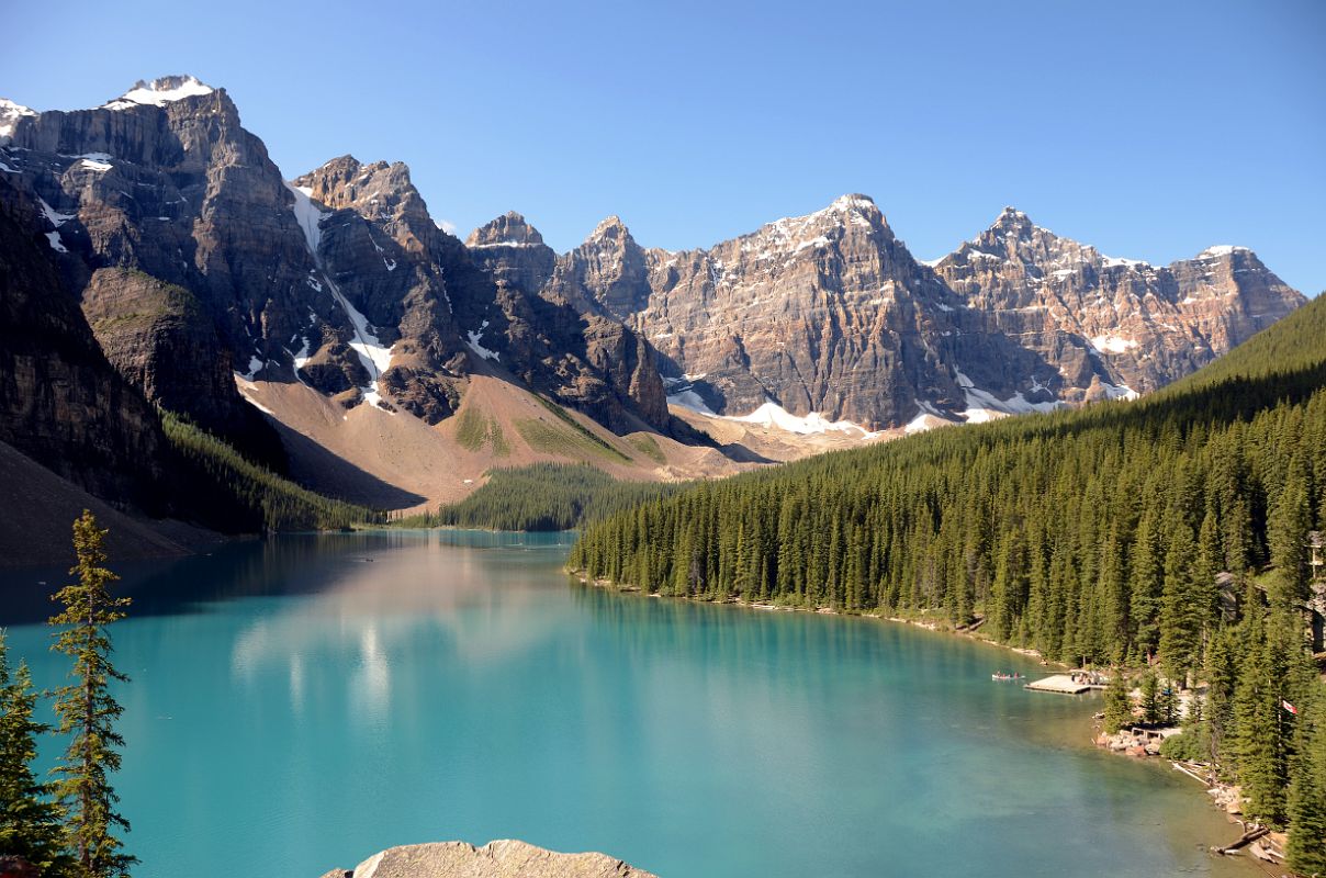 05 Valley Of The Ten Peaks - Mount Little, Mount Bowlen, Tonsa Peak, Mount Perren, Mount Allen, Mount Tuzo, Deltaform Mountain, Neptuak Mountain From Rockpile Near Lake Louise